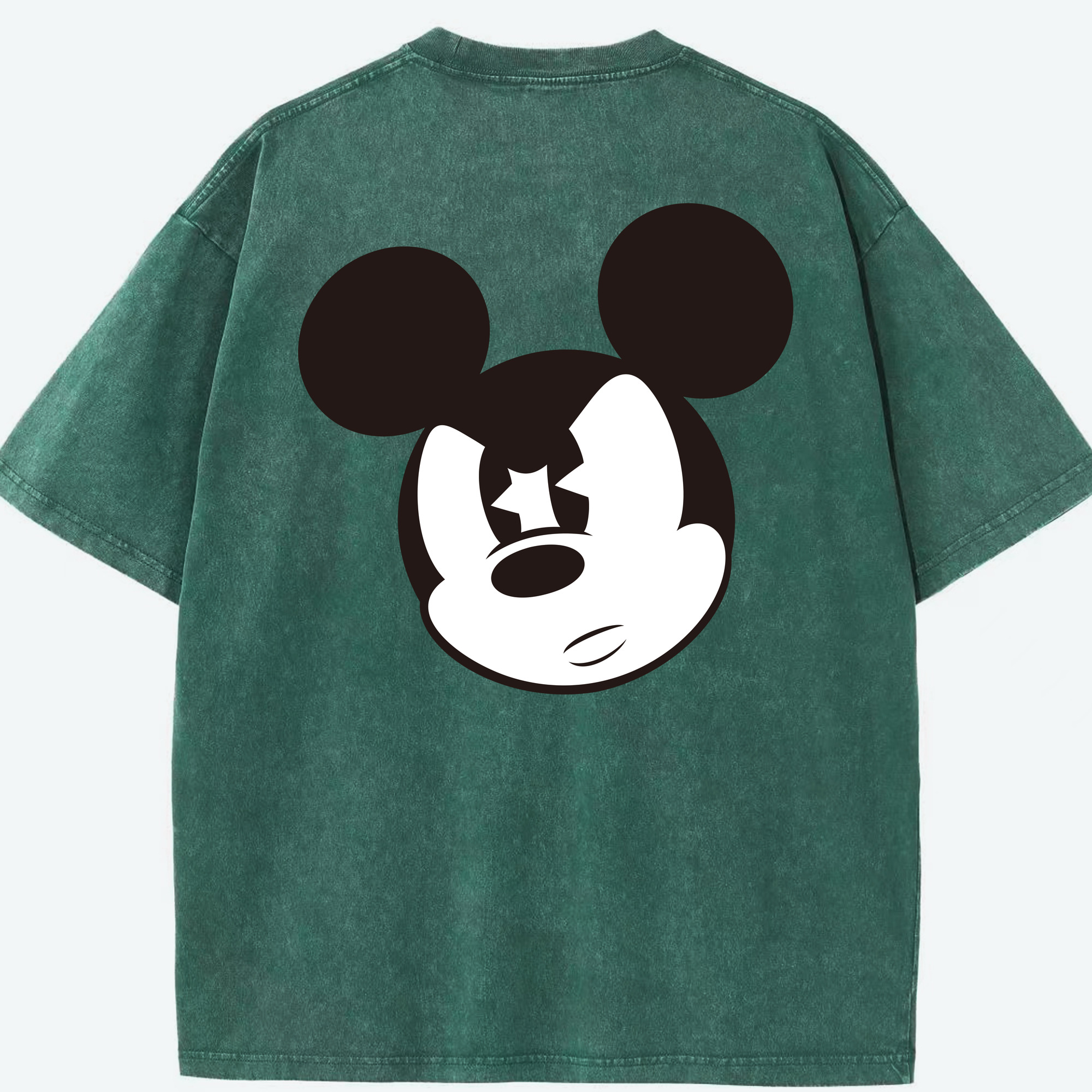 （画像用） ミッキーマウス Mickey Mouse 綿100% ヴィンテージ風 半袖Tシャツ（背面プリント）